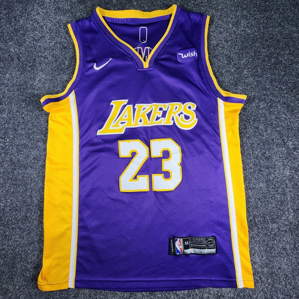 Nike Lakers LeBron James #23 Statement Edition Basketball Jersey Mens 44 Purple